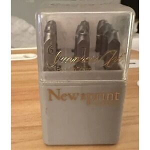 Impress Art Premium 9 Piece 3 mm Newsprint Font Metal Number Stamps